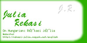 julia rekasi business card